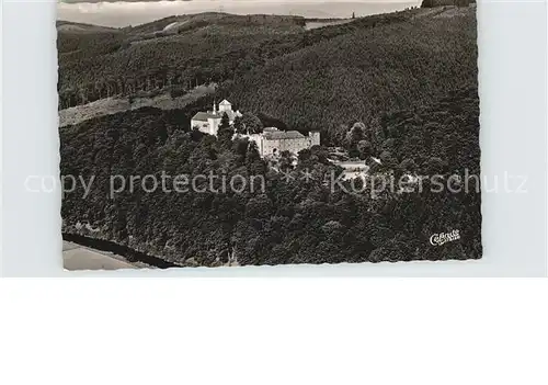 Attendorn Burg Schnellenberg Fliegeraufnahme Kat. Attendorn