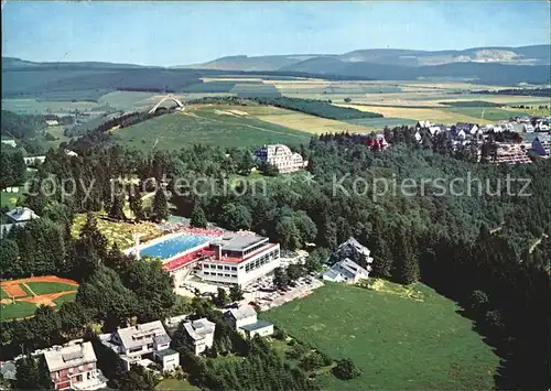 Winterberg Hochsauerland Fliegeraufnahme mit Freibad Kat. Winterberg