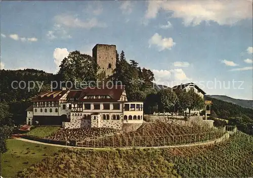 Buehl Baden Ruine Alt Windeck mit Burggaststaette Kat. Buehl