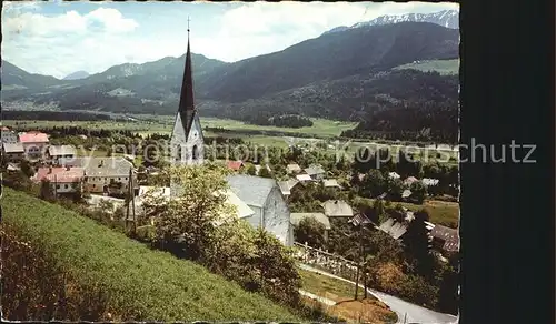 Berg Drautal Kirche Ortsansicht Kat. Berg im Drautal