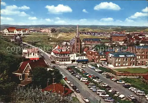 Wijk aan Zee Ortspartie mit Kirche Kat. Niederlande