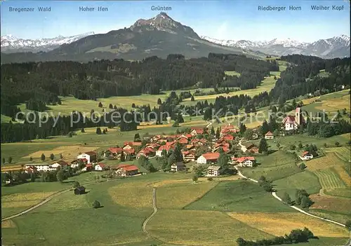 Mittelberg Oy Fliegeraufnahme mit Gruenten  Kat. Oy Mittelberg