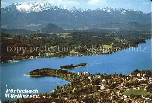 Poertschach Woerthersee Fliegeraufnahme mit See /  /