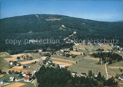 Fleckl Fichtelgebirge mit Ochsenkofp Fliegeraufnahme Kat. Warmensteinach