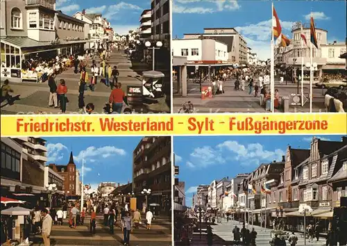 Westerland Sylt Friedrichstrasse Fussgaengerzone Kat. Westerland