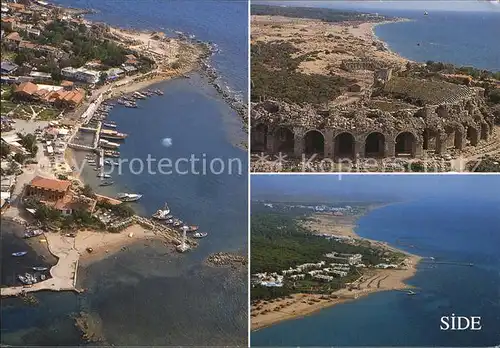 Side Antalya Fliegeraufnahmen Amphitheaterruine Kat. Tuerkei