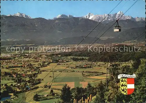 Villach Kaernten Kanzelbahn Julische Alpen mit Mangart Kat. Villach