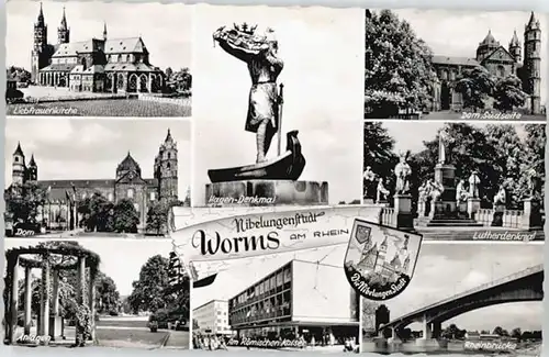 Worms Worms Liebfrauen Kirche Hagen Denkmal Luther Denkmal  * / Worms /Worms Stadtkreis