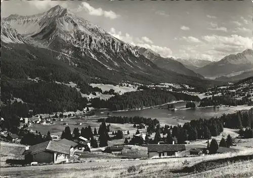 Lenzerheide Valbella Panorama Heidsee mit Lenzerhorn Julierpass Kat. Lenzerheide