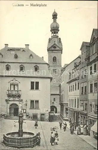 Cochem Marktplatz Brunnen Kat. Cochem