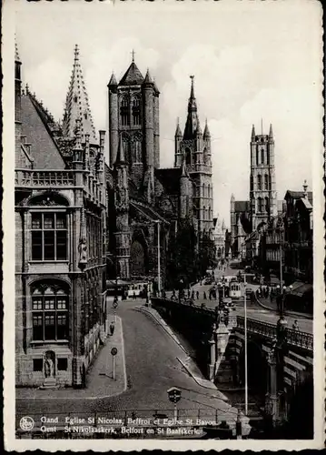 Gand Belgie Gand Gent Eglise St. Nicolas Beffroi Eglise St. Bavon  * /  /