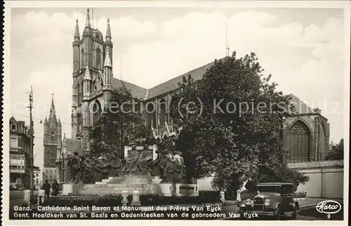 Gand Belgie Cathedrale Saint Bavon et Monument de Freres Van Eyck Kat. 