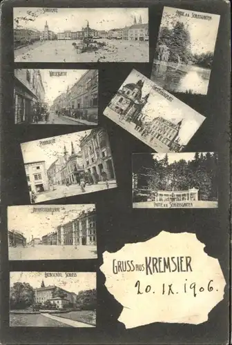 Kremsier Stadtplatz Wassergasse Pfarrgasse Infanteriekaserne Schloss Fuerstenbergplatz x