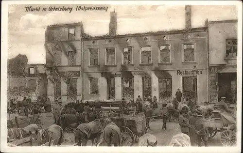 Ortelsburg Ortelsburg Ostpreussen Markt Zerstoerung * /  /