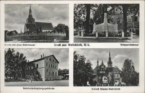 Wehrkirch Wehrkirch O. L. Kirche Wehrmauer Denkmal Bahnhof Gebaeude Schloss Nieder-Wehrkirch * /  /