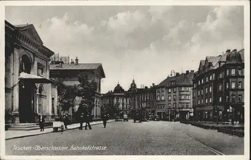 Teschen Teschen Oberschlesien Bahnhogstrasse x / Polen /Polen