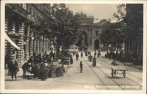 Zuerich Bahnhofstrasse Bahnhof Strassenbahn / Zuerich /Bz. Zuerich City