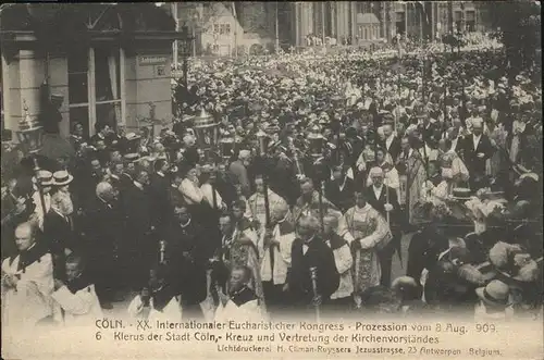 Koeln Intenationaler Eucharistischer Kongress Prozession Kat. Koeln