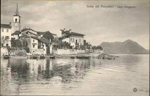 Isola Dei Pescatori Borromeo Lago Maggiore chiesa Kat. Italien