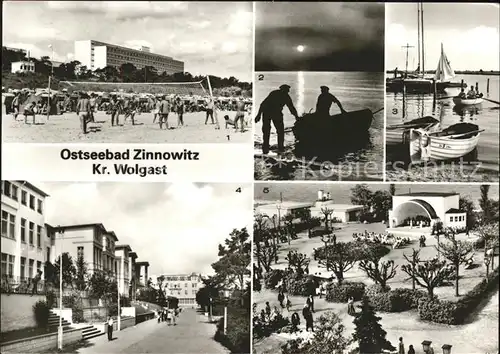 Zinnowitz Ostseebad Usedom Strand Fischer Konzertmuschel Kat. Zinnowitz