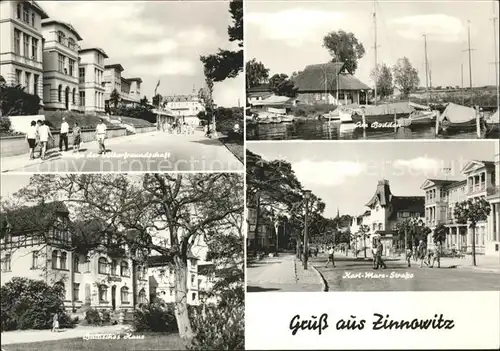 Zinnowitz Ostseebad Usedom Strasse der Voelkerfreundschaft Bodden Karl Marx Strasse Kat. Zinnowitz