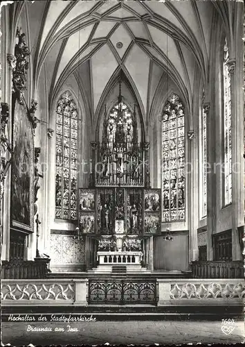 Braunau Inn Oberoesterreich Stadtpfarrkirche Hochaltar Kat. Braunau am Inn