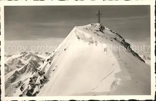 Soelden Wildspitze Gipfelkreuz oetztaler Apen Kat. Soelden oetztal Tirol