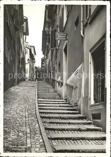 Zuerich Altstadt Trittligasse Treppe / Zuerich /Bz. Zuerich City