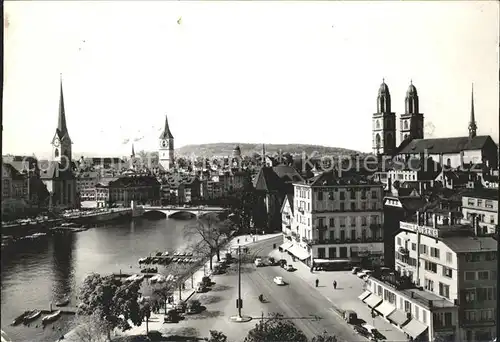 Zuerich Panorama Kirchen / Zuerich /Bz. Zuerich City