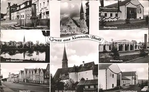 Kemnath Stadt Marktplatz Berufsschule Am Stadtweiher Handwerkerhaus Mittelschule / Kemnath /Tirschenreuth LKR