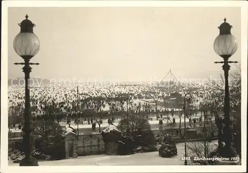 Zuerichsee Seegfroerni 1929 / Zuerich /Bz. Zuerich City