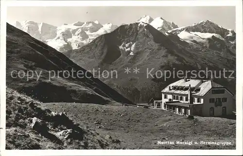 Muottas Muraigl Hotel Muottas Kulm mit Berninagruppe Kat. Muottas Muraigl