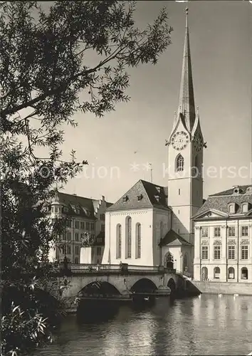 Zuerich Fraumuenster mit Muensterbruecke  / Zuerich /Bz. Zuerich City