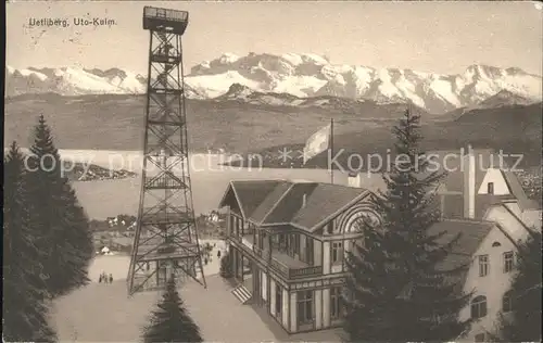 Uetliberg Zuerich Restaurant Uto Kulm mit Berneralpen Kat. Uetliberg