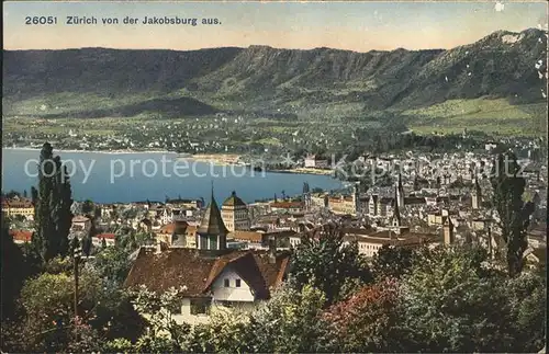 Zuerich Blick von der Jakobsburg / Zuerich /Bz. Zuerich City