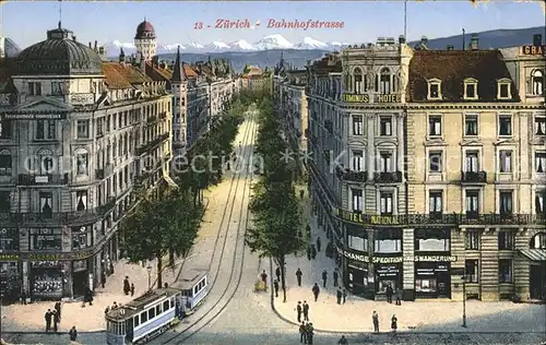 Zuerich Bahnhofstrasse Strassenbahn / Zuerich /Bz. Zuerich City