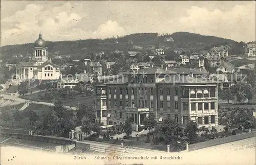 Zuerich Pflegerinnenschule mit Kreuzkirche / Zuerich /Bz. Zuerich City