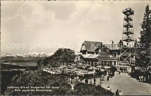 Uetliberg Zuerich Restaurant Uto Kulm mit Berneralpen Kat. Uetliberg