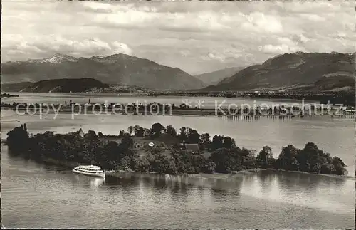 Zuerichsee Insel Ufnau Fliegeraufnahme / Zuerich /Bz. Zuerich City