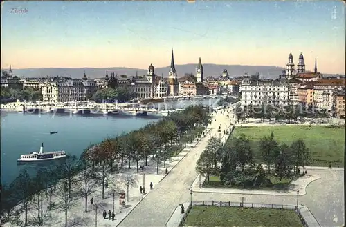 Zuerich Seepromenade Bruecken / Zuerich /Bz. Zuerich City