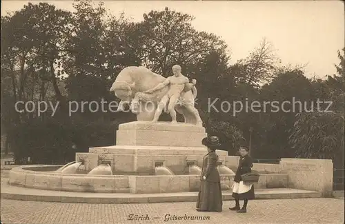 Zuerich Geiserbrunnen Stier  / Zuerich /Bz. Zuerich City