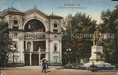 Karlsruhe Baden Festhalle Bismark Denkmal / Karlsruhe /Karlsruhe LKR