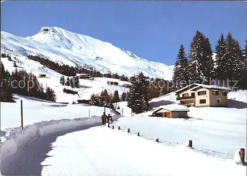 Lenzerheide Valbella Weg nach Tgantieni mit Piz Danis Kat. Lenzerheide