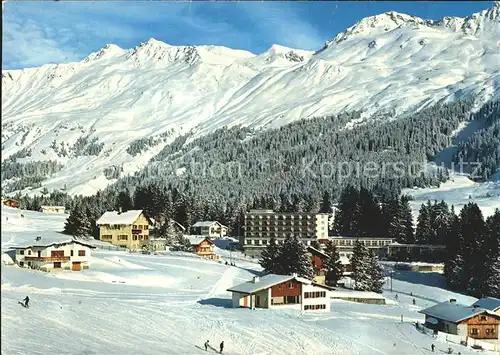 Lenzerheide Valbella mit Posthotel und Rothornkette Kat. Lenzerheide