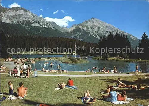 Lenzerheide Valbella Heidsee mit Lenzerhorn Kat. Lenzerheide