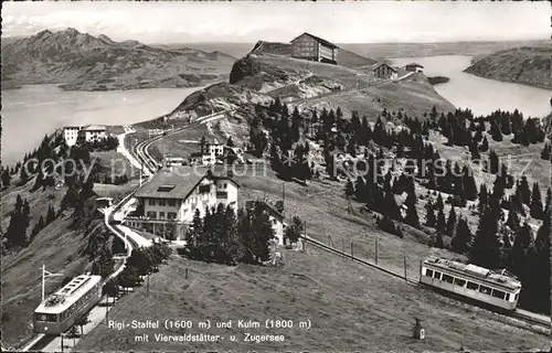 Rigi Staffel und Rigi Kulm Vierwaldstaettersee Zugersee Bergbahn Kat. Rigi Staffel