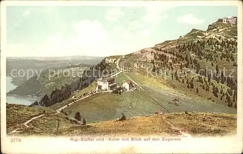 Rigi Staffel und Kulm mit Blick auf Zugersee Kat. Rigi Staffel