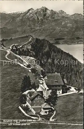 Rigi Staffel Berghaus mit Pilatus Kat. Rigi Staffel