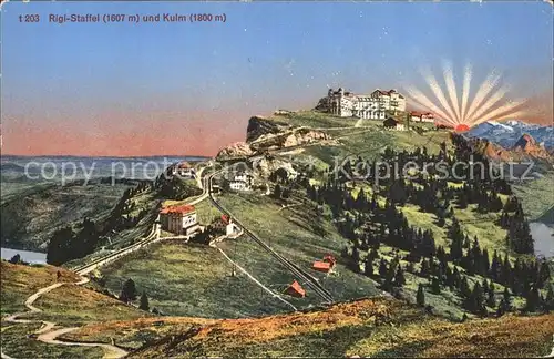 Rigi Staffel und Kulm Hotels Panorama Kat. Rigi Staffel