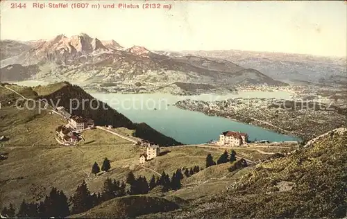 Rigi Staffel mit Pilatus Panorama Kat. Rigi Staffel